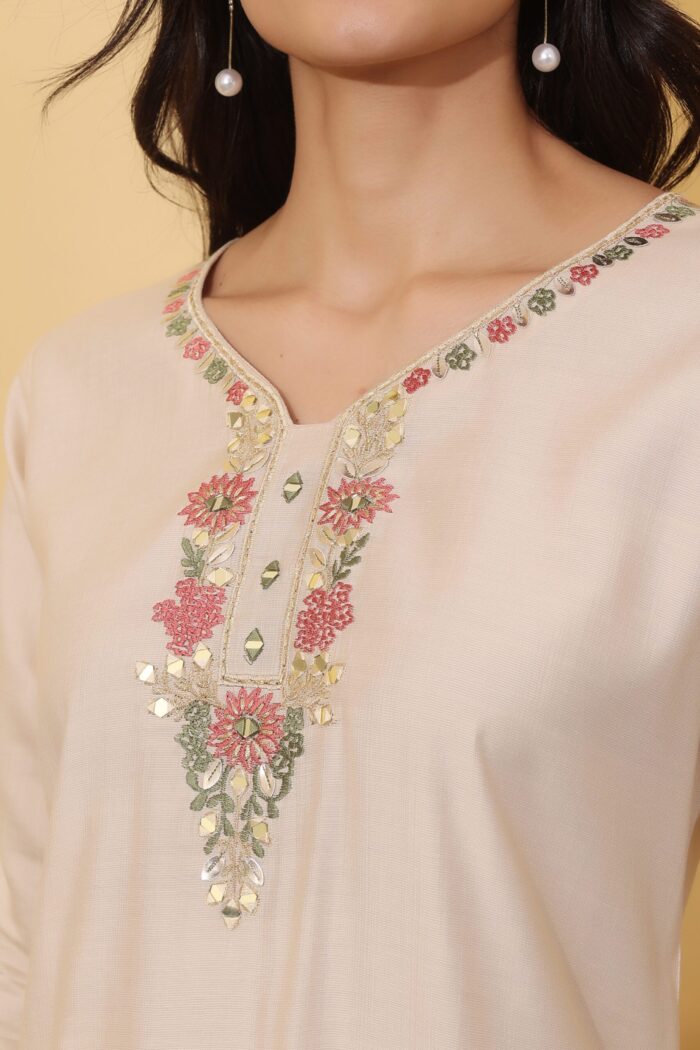 Solid Kurta, Trouser/Pant & Dupatta Set - Image 5