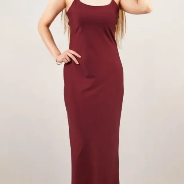 Women Maroon Maxi Dress for Women