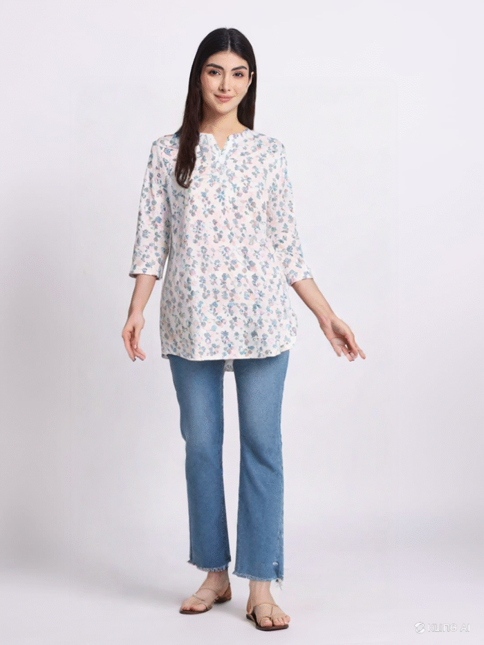 Women's Straight Kurta Printed Cotton Kurta - Image 1